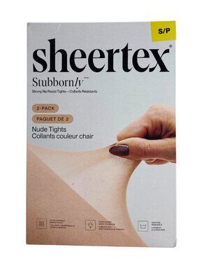 Sheertex Women's Nude Strong Rip Resist Tights: 2 Pack / Various Sizes **NEW